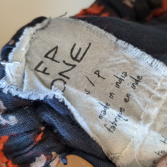 Free People Tattered Handkerchief Asymmetric Print Skirt S - Picture 10 of 14